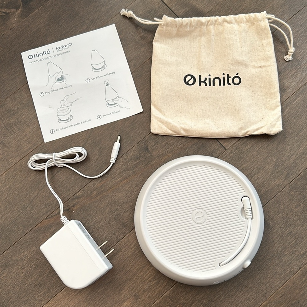 KINITO Diffuser Battery Base, Cordless Essential Oil Accessory, Cord-Free Style